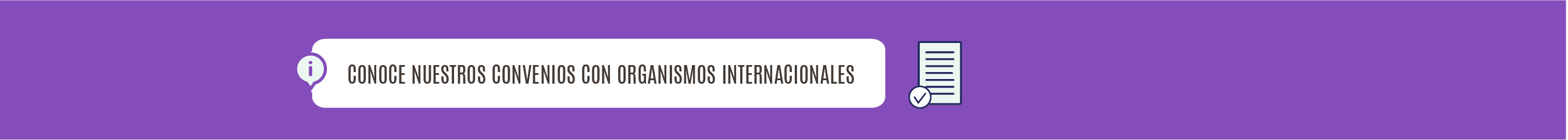 Conoce nuestros convenios con organismos internacionales